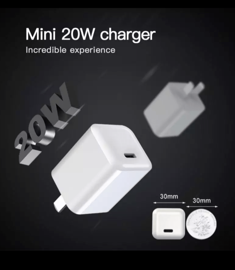 Mini 20 W PD Power Adapter Wall Plug